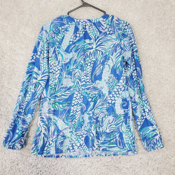 Lilly Pulitzer Women Meg‎ Tunic Top Size XS Lightweight Stretch V-Neck Resort - Picture 9 of 14